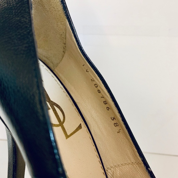 Saint Laurent TRIBTOO 105 Black Leather Pump - Picture 6 of 8